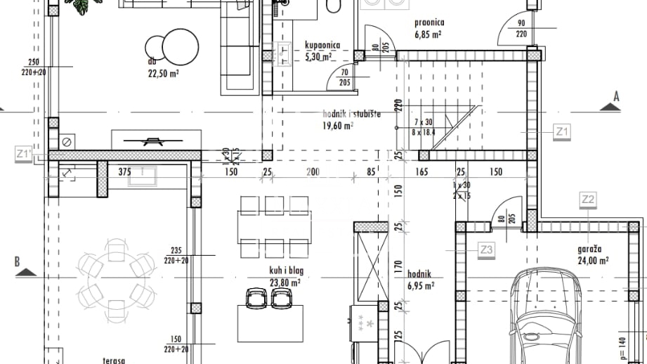 Ljubač - luksuzna vila s bazenom, otvoren pogled na more! 600000€